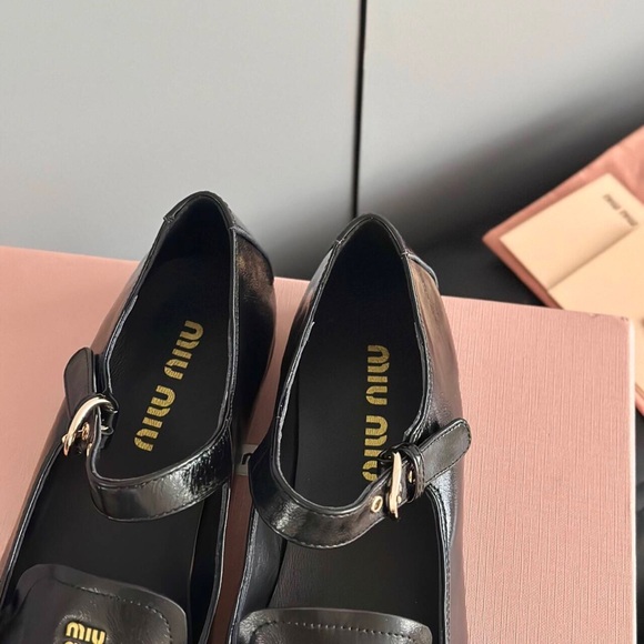 Miu Miu Black Leather Mary Jane Loafers - Picture 8 of 8